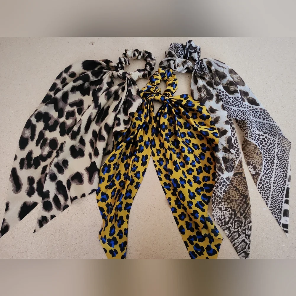 3 Silk Hair Scrunchies